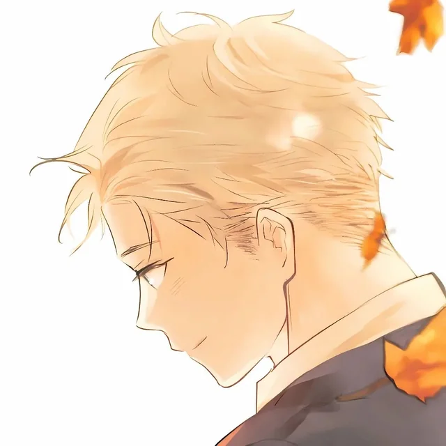 boy with leaf on the left